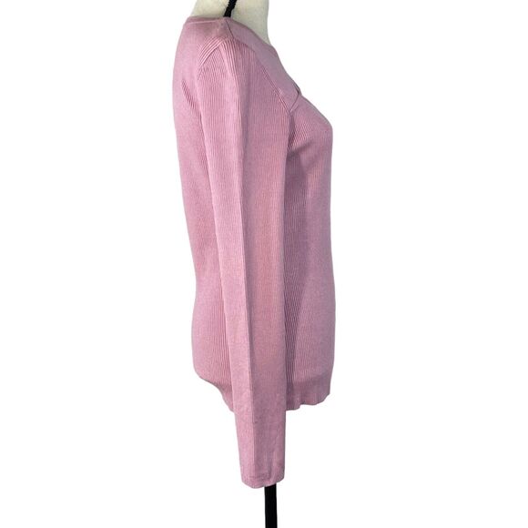 INC International Concept Large Sweater Long Sleeve Keyhole Cut-Out Neck Ribbed - Picture 2 of 7